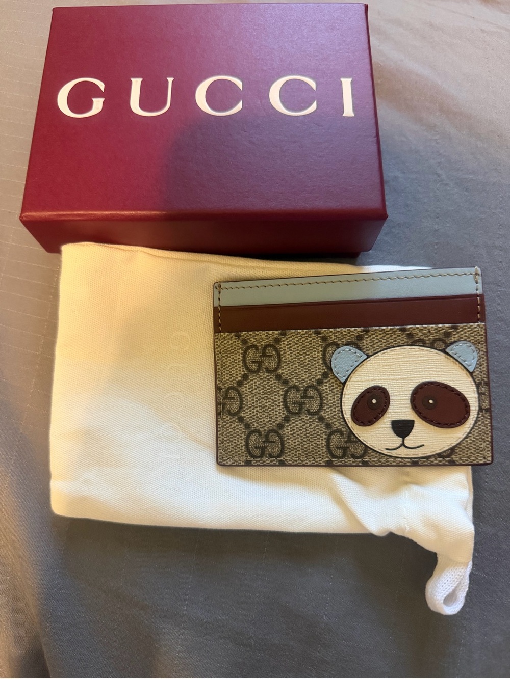 Gucci Card case panda edition